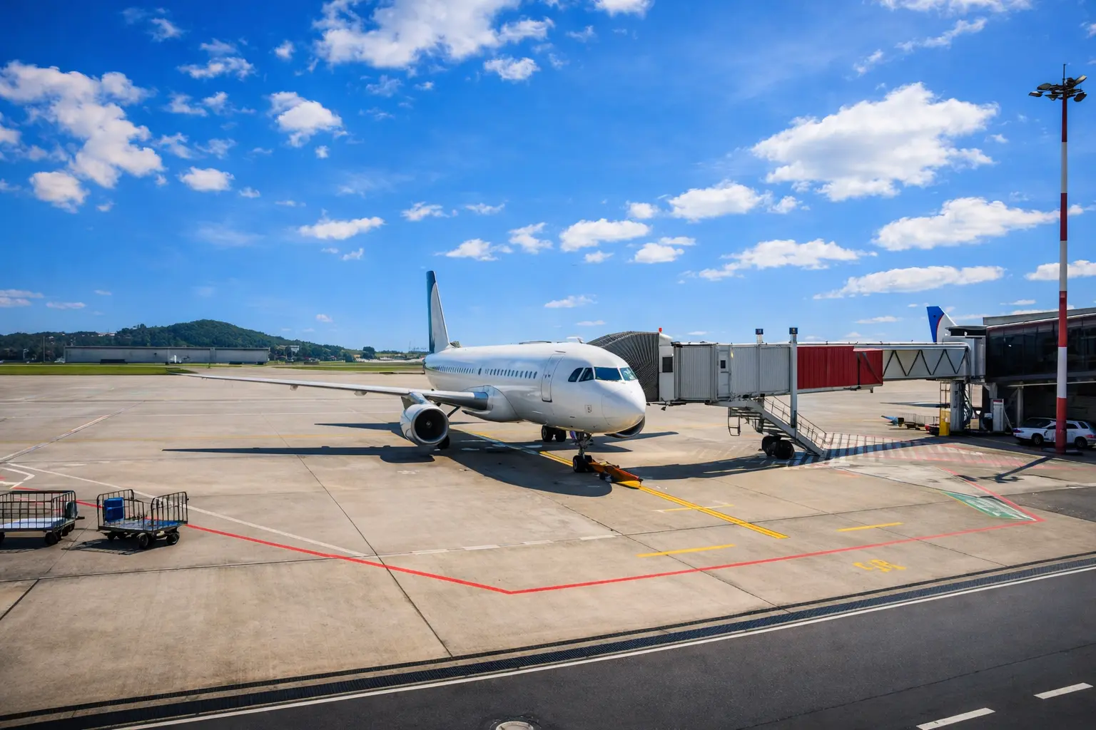 tarmac in the morning